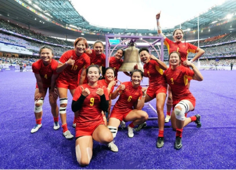 2024巴黎奥运会，中国女子七人制橄榄球队挺进八强