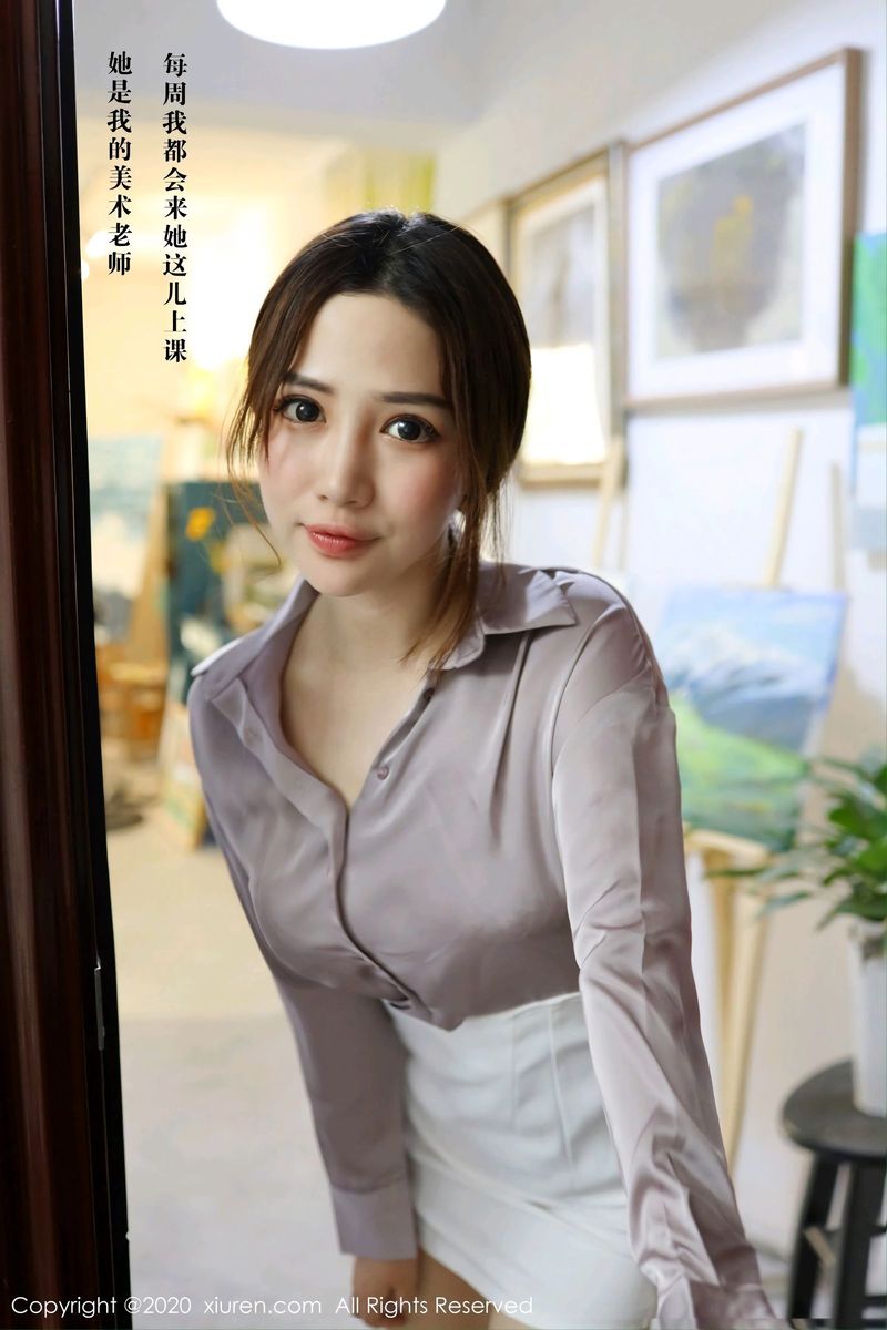 性感美女徐cake包臀裙&紫衬衫画室主题剧情系列写真 性感美女徐cake包臀裙&紫衬衫画室主题剧情系列写真