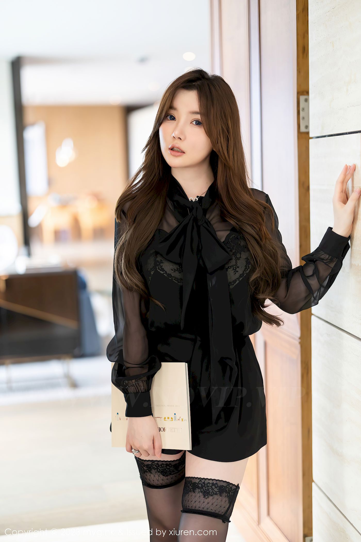 糯美子MINIbabe黑色服饰搭配魅惑黑丝澳门旅拍 糯美子MINIbabe黑色服饰搭配魅惑黑丝澳门旅拍