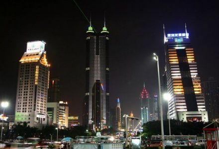 深圳发展银行大厦周边夜景