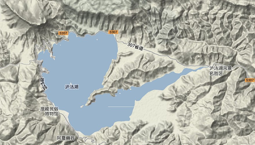 泸沽湖地区地形地貌