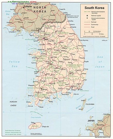 韩国地形图