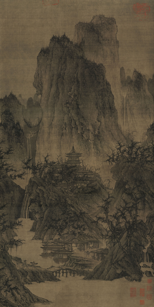 晴峦萧寺图