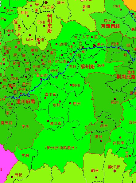 南宋夔州路详细图
