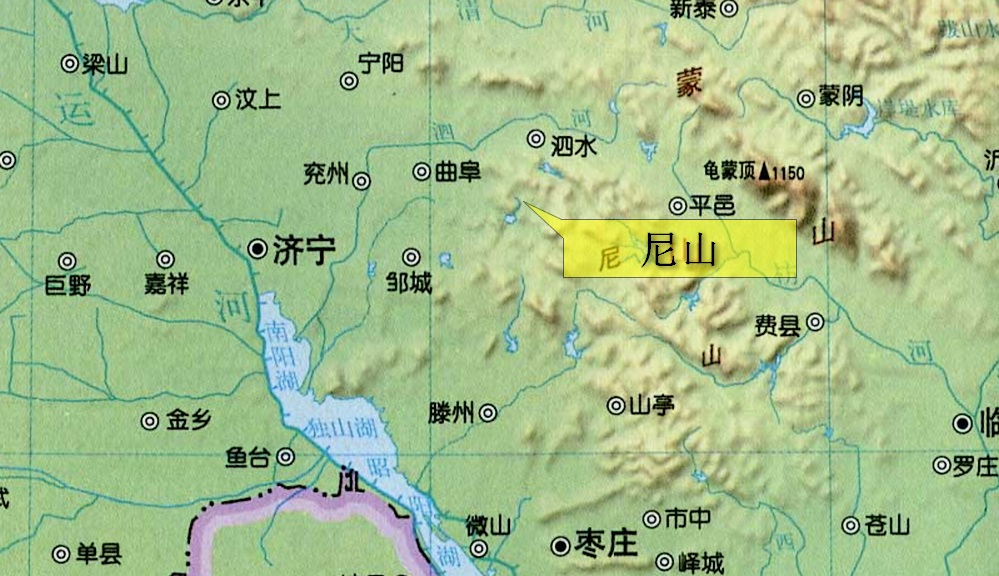 尼山的位置及地形图