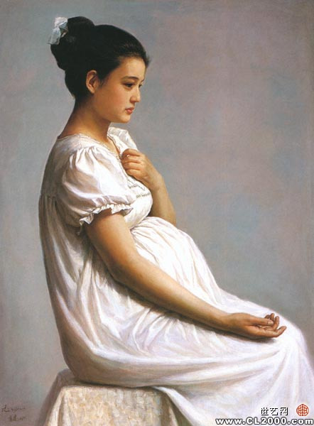 李自健《孕中妻》作品