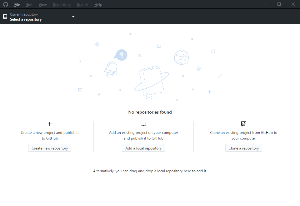 GitHub Desktop主界面