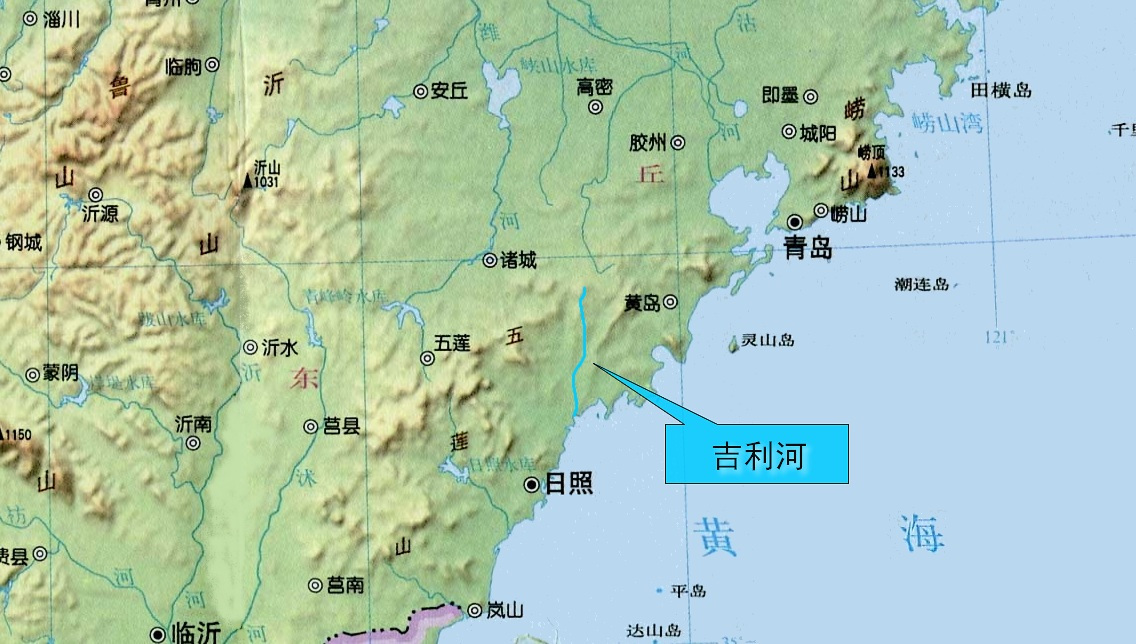 吉利河在山东半岛的位置