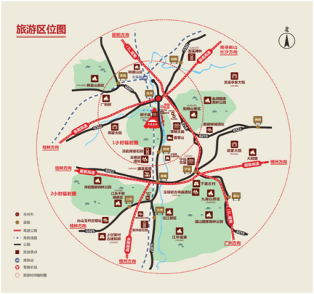 零陵古城旅游区位图
