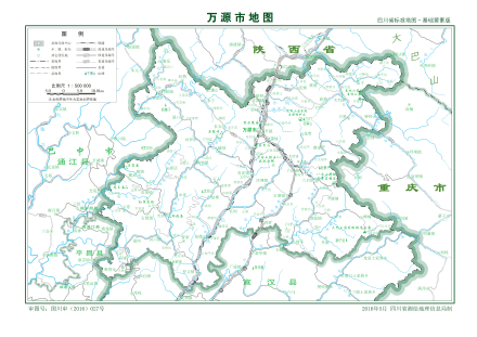 万源市标准地图基础要素版 