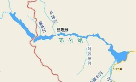 班公湖地图