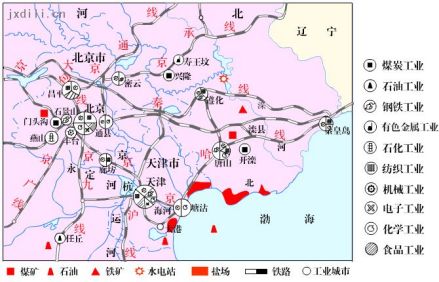 京津唐工业基地地图 