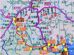 龙厦铁路线路走向图
