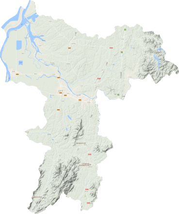 汨罗市地形图