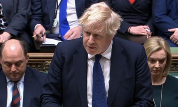 英国首相鲍里斯·约翰逊24日在下议院发表讲话。