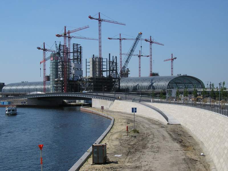 柏林火车总站2005年建设工地