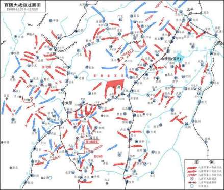 百团大战作战图