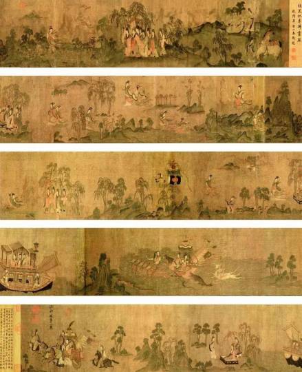 《洛神赋图卷》，顾恺之