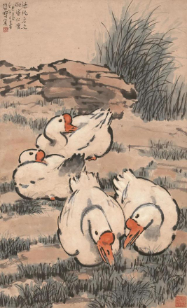 《四鹅图》