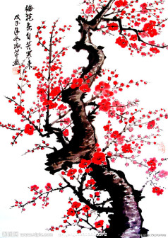 国画：梅