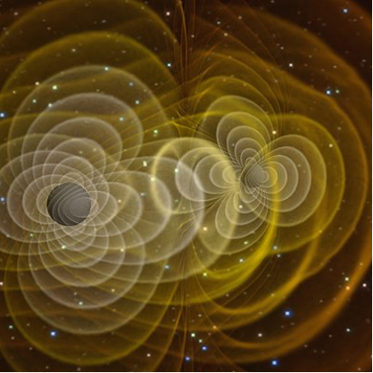 NASA超级计算机模拟得到的黑洞双星开始合并的情形