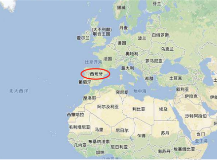 西班牙区域位置图