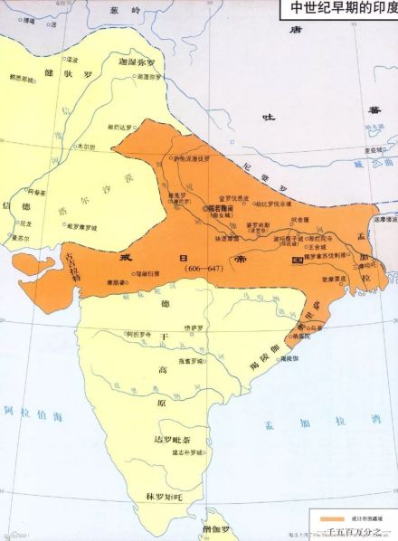 戒日王朝地图