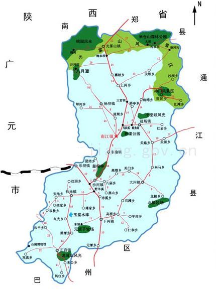 南江县地图