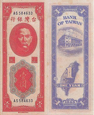 第二套面值1圆纸钞币样