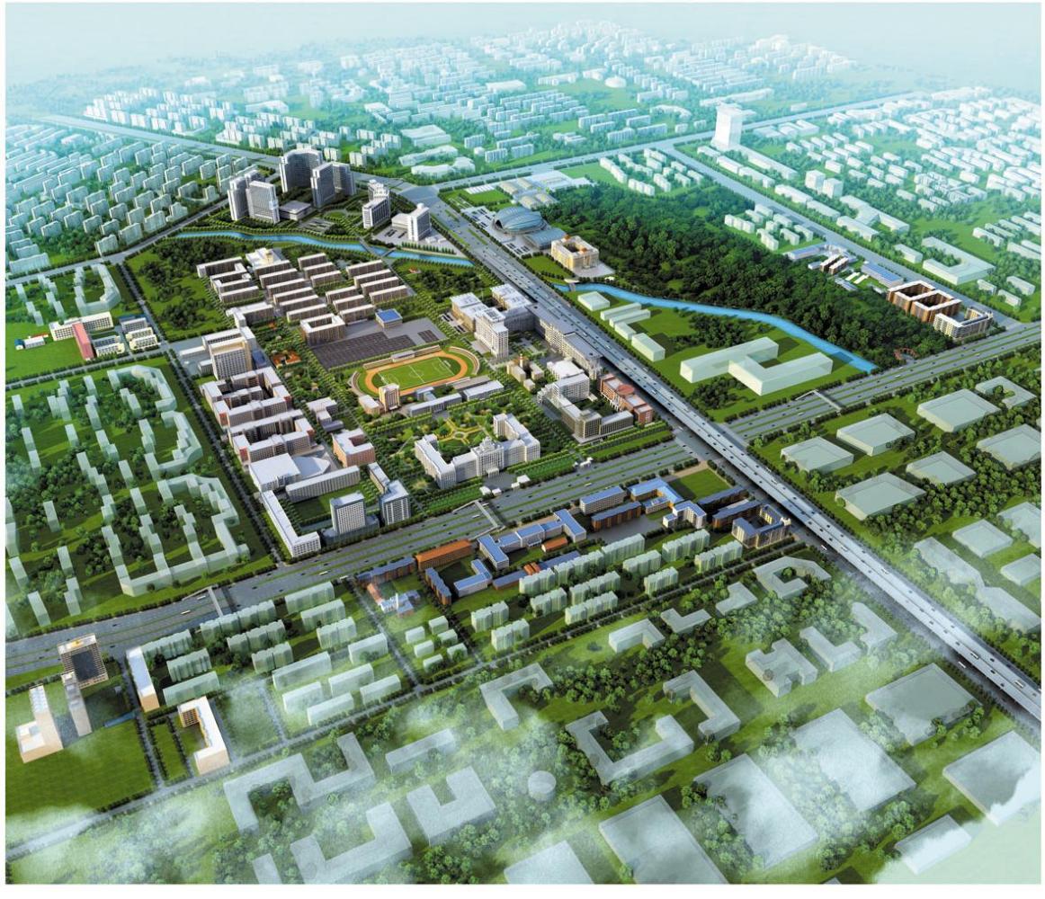 东北林业大学校园鸟瞰图