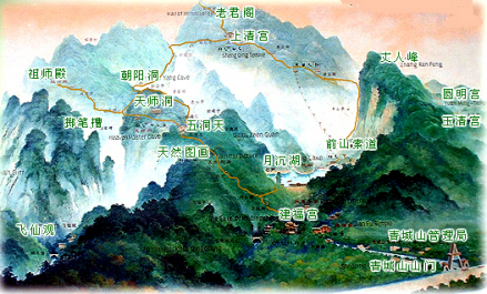 青城山旅游地图