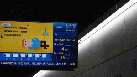 站台显示屏拥挤度显示