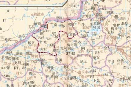 隋代东郡辖境图