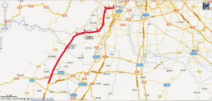 京昆高速京冀界至石家庄段路线示意图