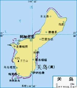 关岛地图