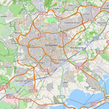 蒙彼利埃市区地图