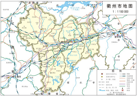  衢州市地图
