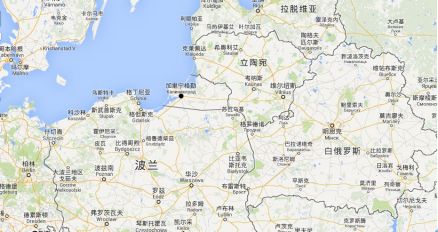 图中黑点为加里宁格勒市