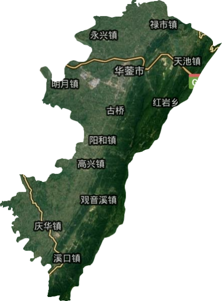 华蓥市卫星地图