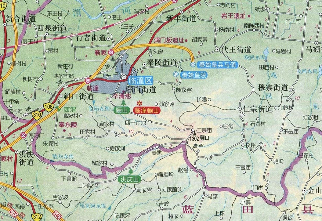 骊山的位置及范围
