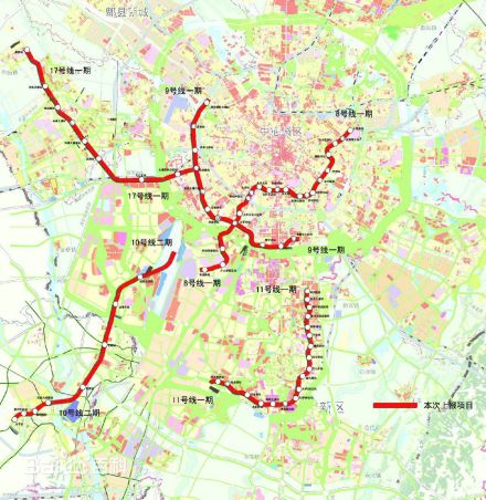 成都地铁三轮规划线路图（2016-2020）