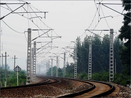 电气化改造后的蓝烟铁路