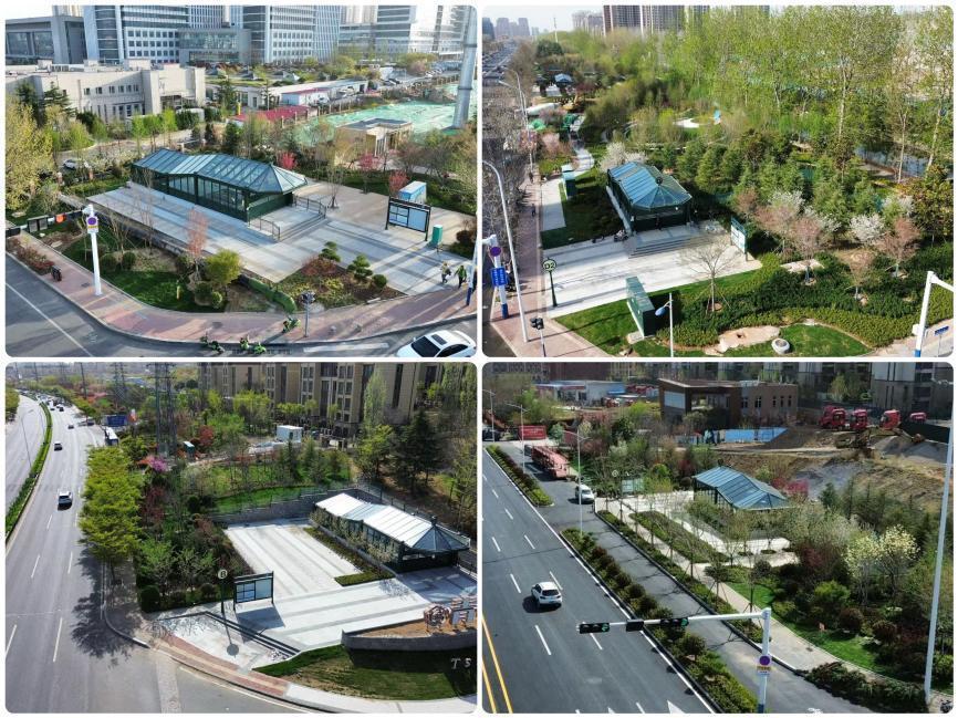 出入口绿化航拍实景图