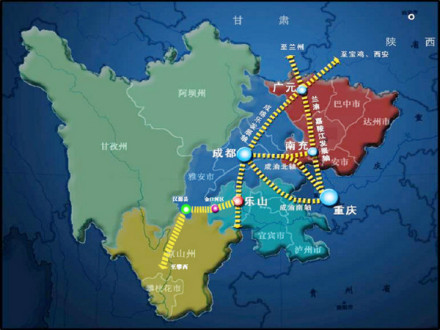 金口河区地理位置示意图