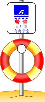 离岸流警示牌