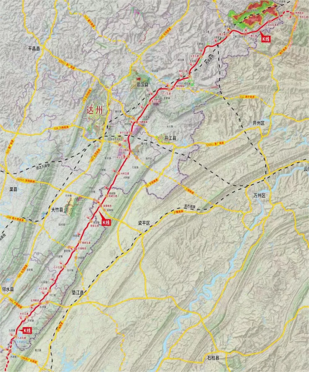 城宣大邻高速公路路线方案示意图 