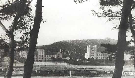 1938中央图书馆竣工后学校全景