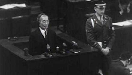 东京审判中的松井石根