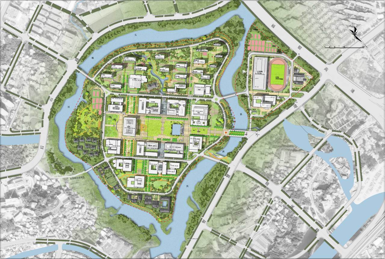 福耀科技大学校园平面图 