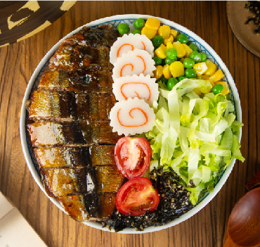 蒲烧竹刀鱼饭